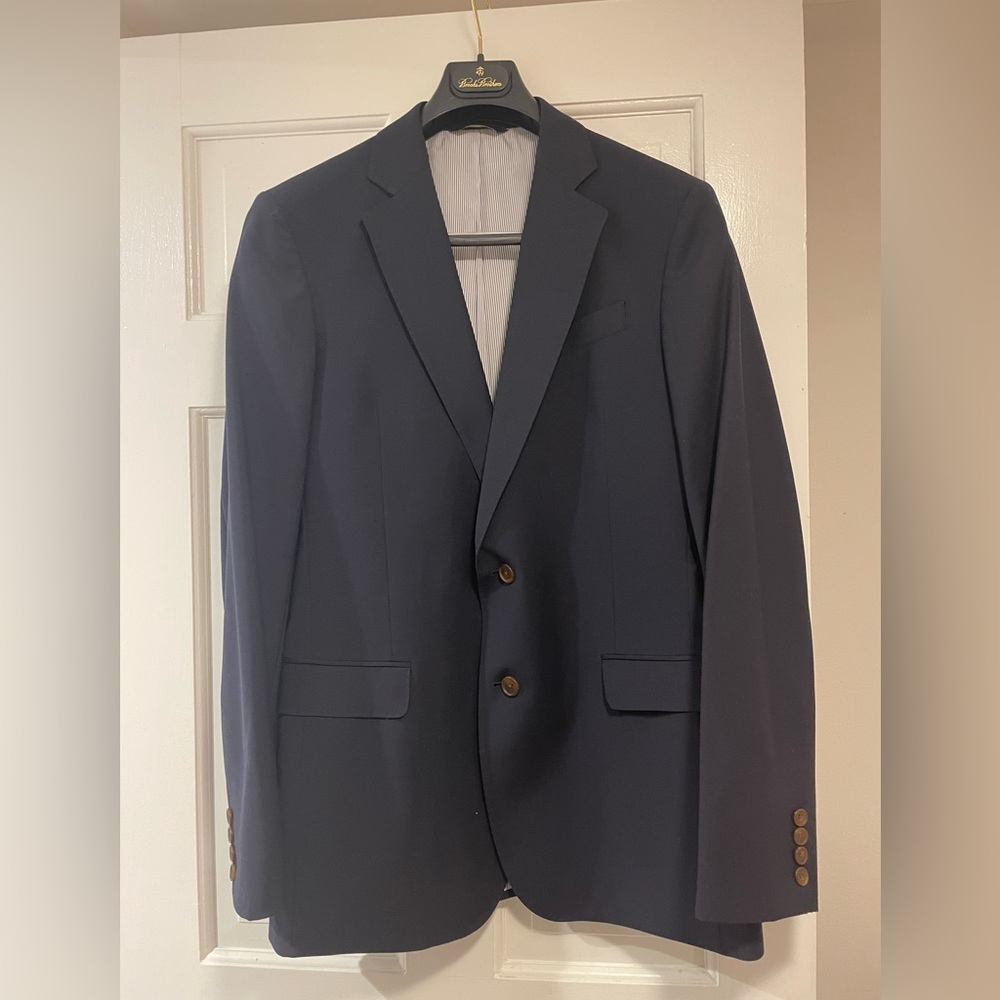 Brooks Brothers wool navy suit